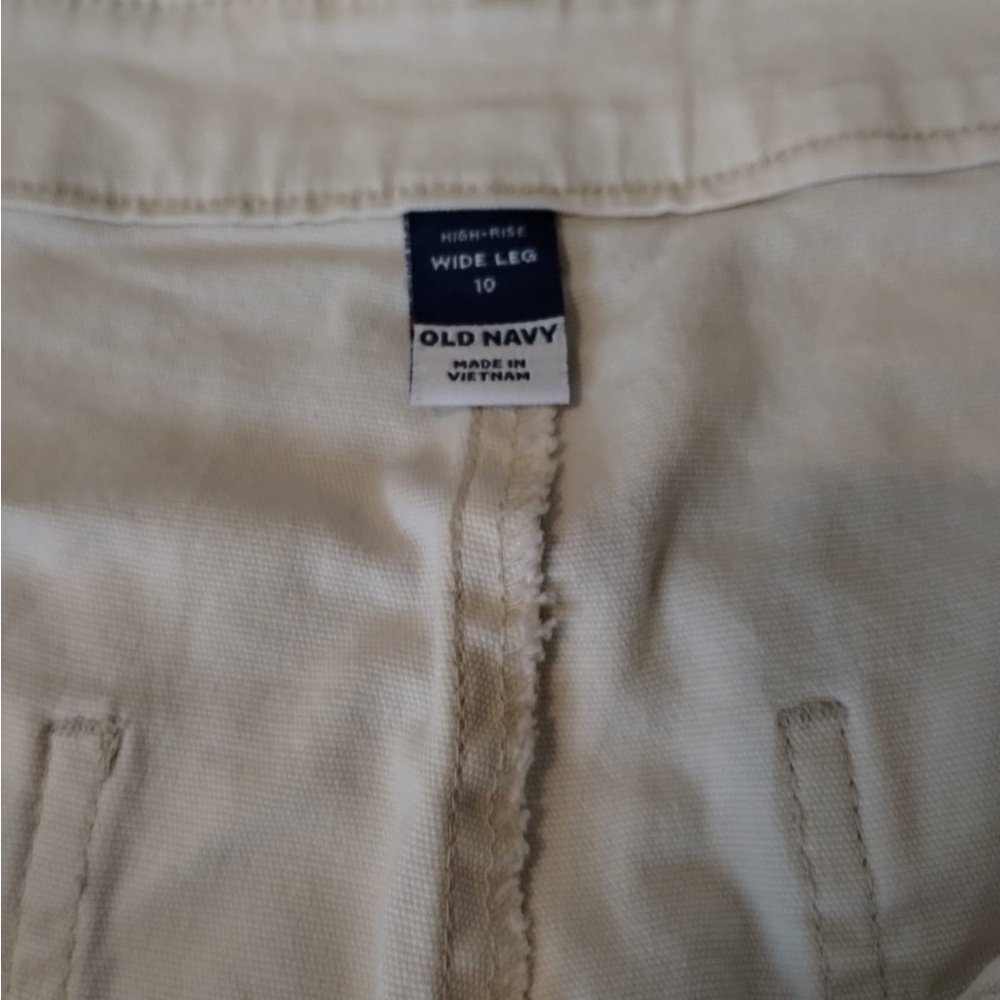 Old Navy Beige Wide Leg Trousers